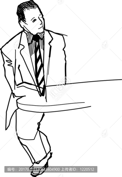 穿領(lǐng)帶的男人坐在后面