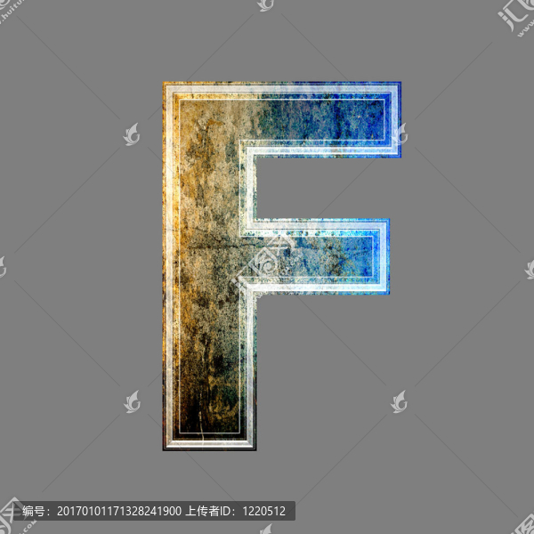 蹩腳的三維信隔離在灰色的背景-,F