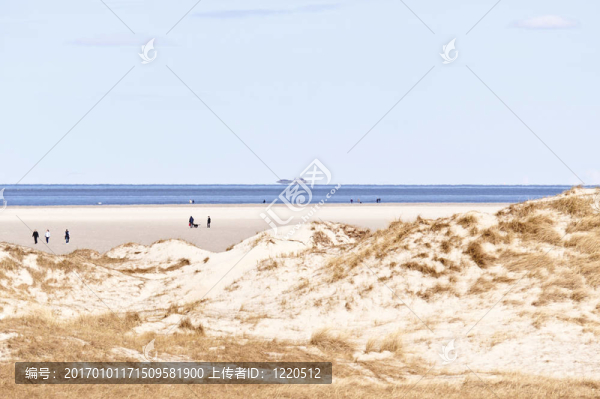 德國海灘的St.,Peter,Ording；