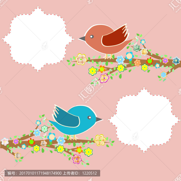 樹上有兩只鳥，樹上有語音泡泡