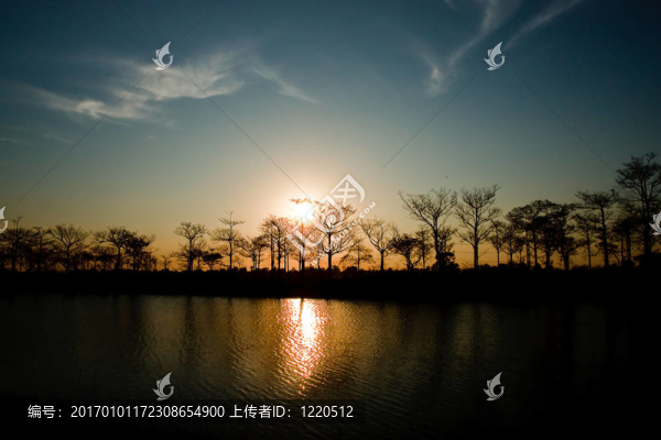 傍晚的天空。