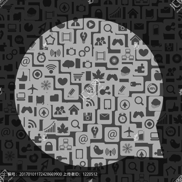 帶有媒體圖標(biāo)的語(yǔ)音云