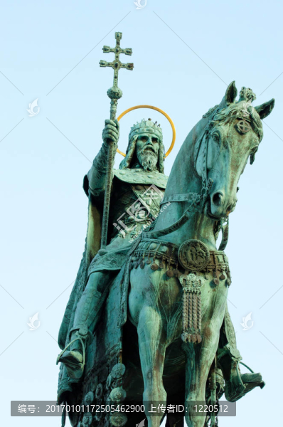Saint,Stephen我在Budapes匈牙利的第一位國王的雕像