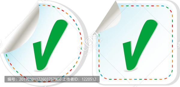 摘要帶復(fù)選標(biāo)記的復(fù)選框貼紙