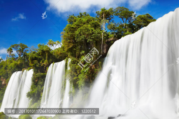 Iguassu,Falls；從阿根廷側(cè)視圖