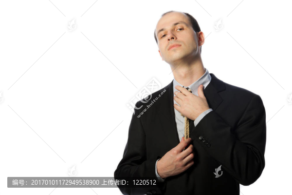 與架領(lǐng)帶的商人