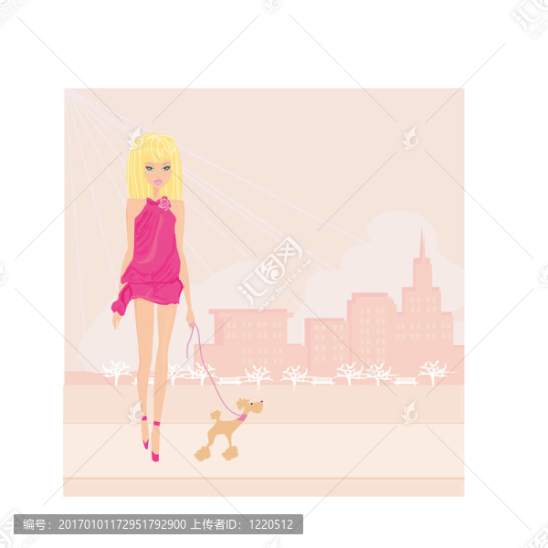女孩和她的小狗