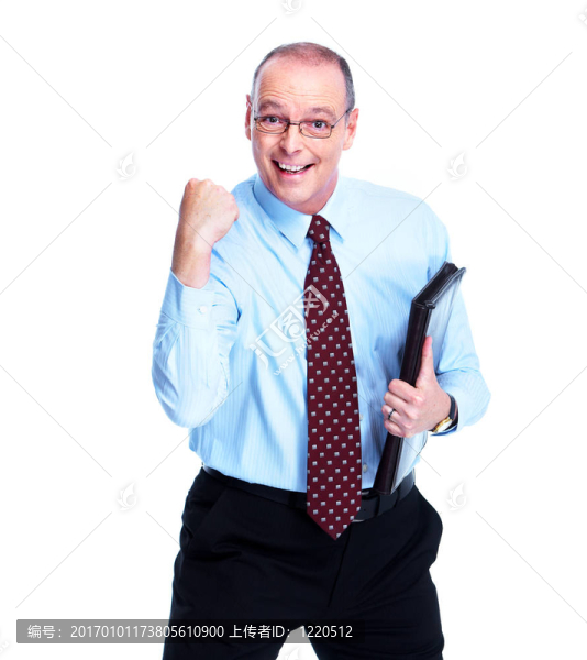 快樂的商人。
