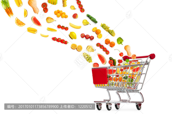 食品飛出購物車