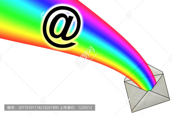 來自信封的3D電子郵件標志