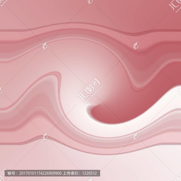 抽象藝術(shù)；紅色波浪與線條