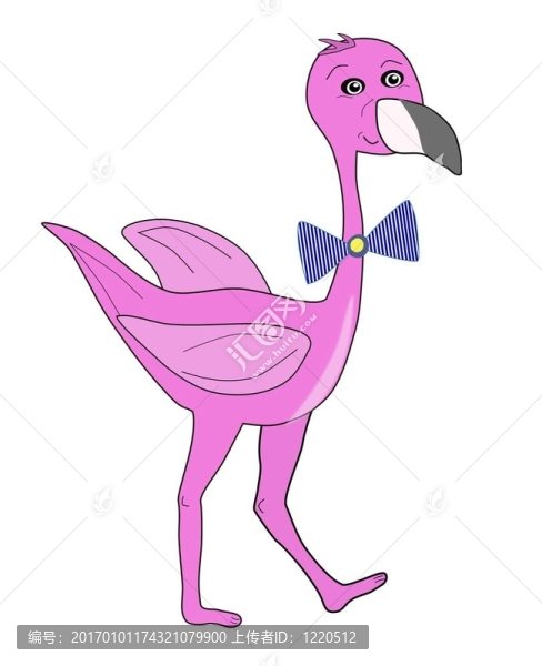 粉紅色的火烈鳥的領(lǐng)結(jié)