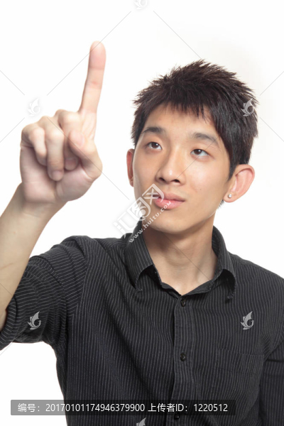 手指向是白色的曼谷