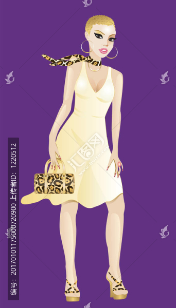 金黃色女裝