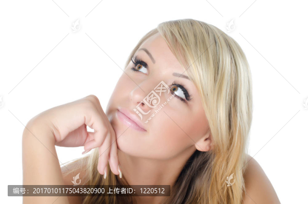 年輕漂亮女孩的畫像