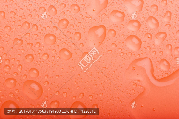 水滴紅色背景