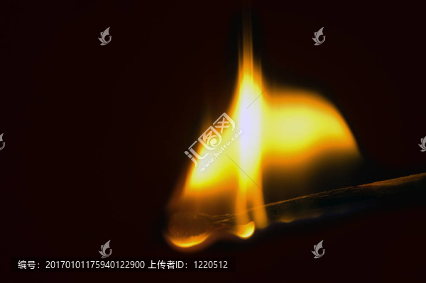 火柴燃燒的火焰