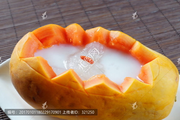原味木瓜燉雪蛤