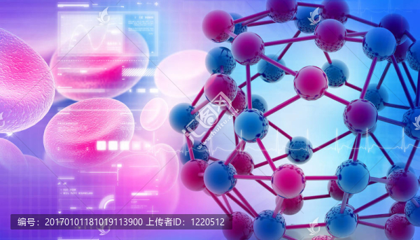 分子的數(shù)字插圖