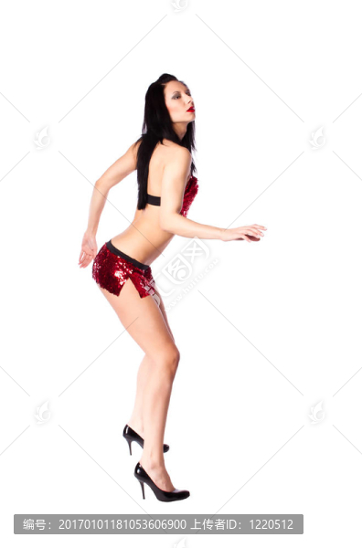 穿紅色內(nèi)衣的女孩