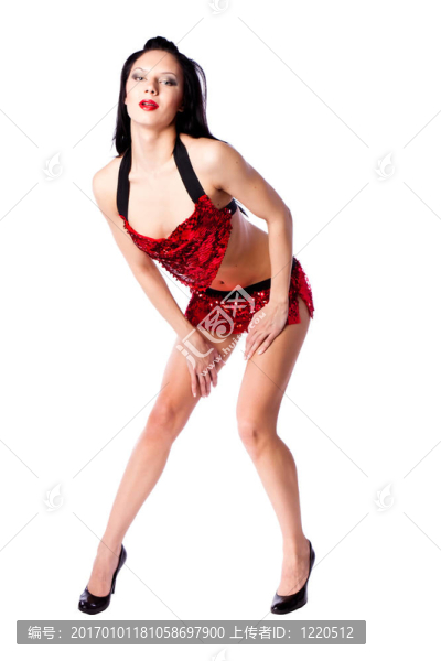 穿紅色內(nèi)衣的女孩