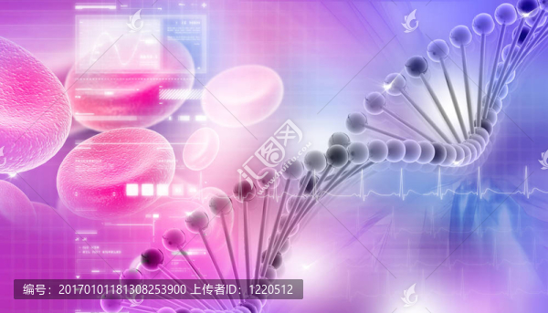 三維彩色背景DNA