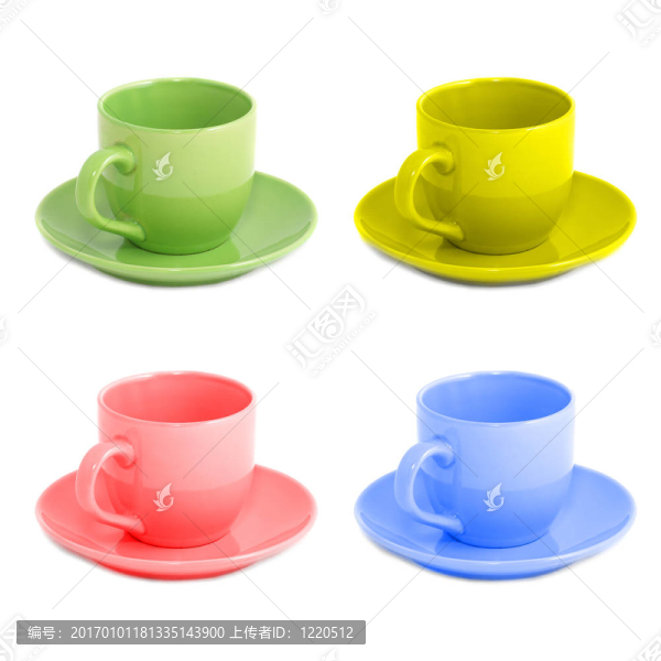 四色茶杯