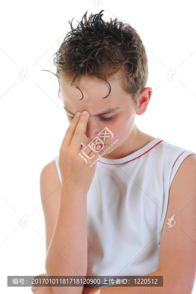 情感男孩的畫像。