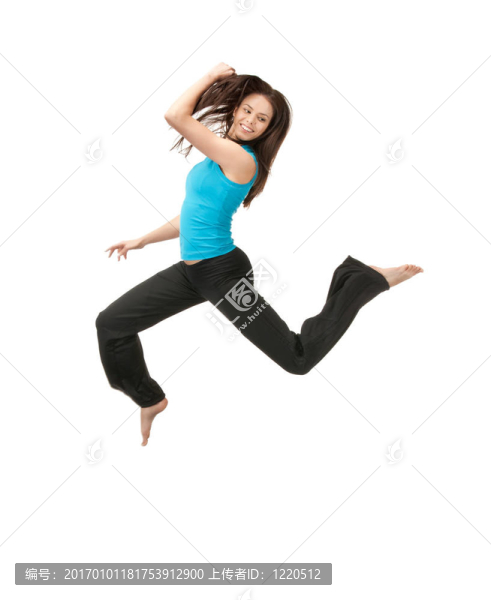 跳躍運(yùn)動(dòng)的女孩