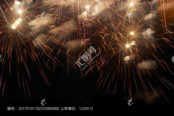 禮炮；焰火。