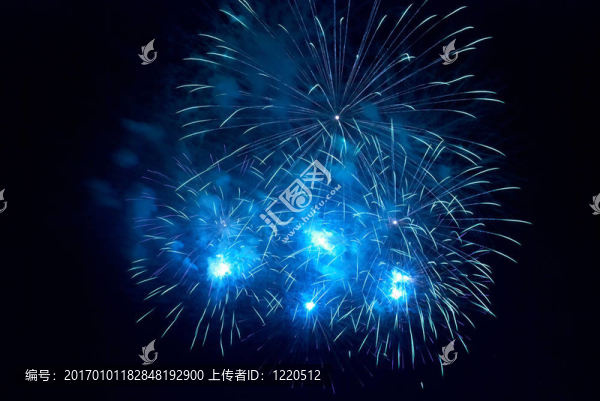 藍色煙花
