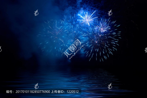 藍色煙花
