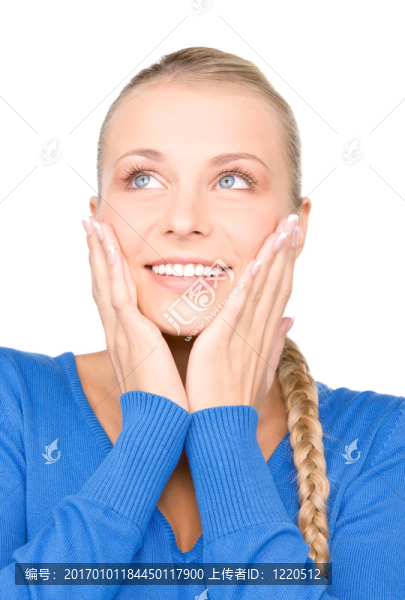 令人驚訝的女人的臉
