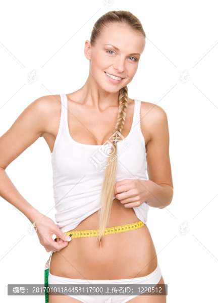 帶卷尺的美女