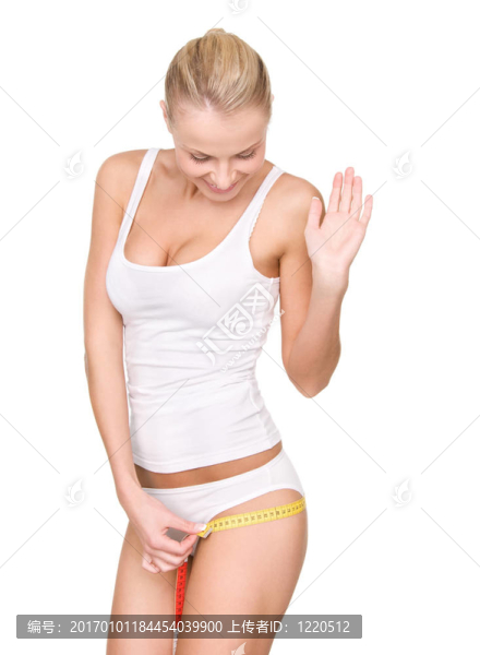 帶卷尺的美女