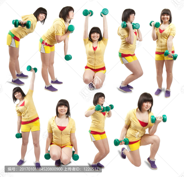 運動女孩與重量行使