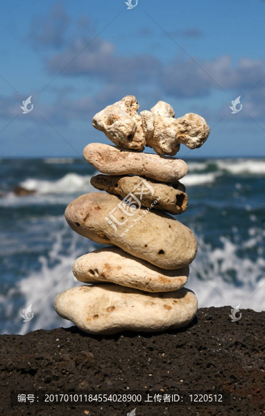 禪的寧靜的巖石