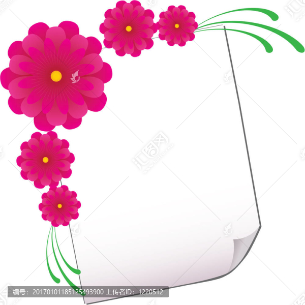 背景紙和花；第3部分；插圖