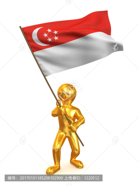 男子旗。新加坡