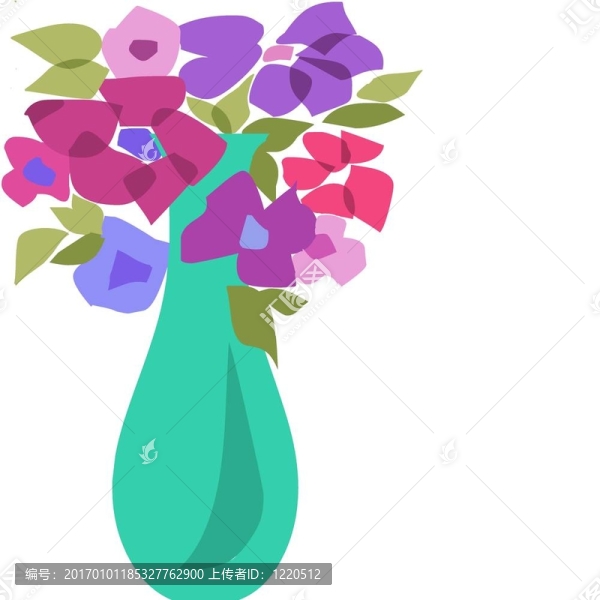 美麗的花與葉-,2束