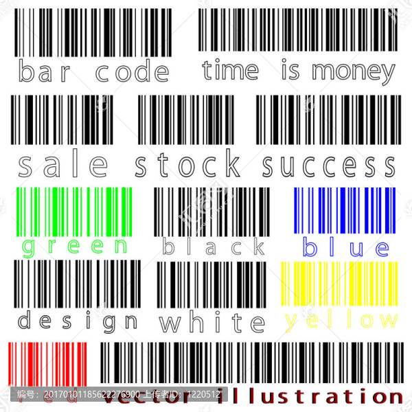 反對白色的條形碼