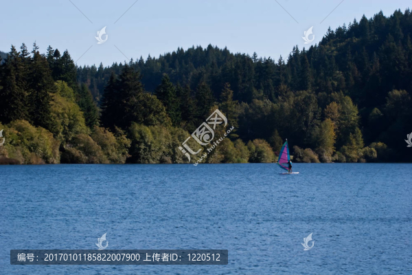 藍(lán)湖上的沖浪水平