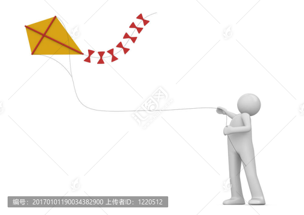 風(fēng)箏在天空孤立-生活方式收藏