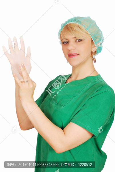 戴手套的女醫(yī)生