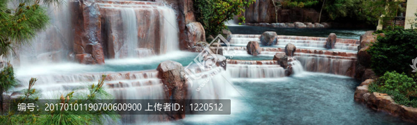 瀑布全景；拉斯維加斯。