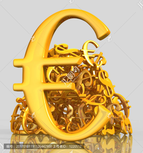 黃金的歐元符號