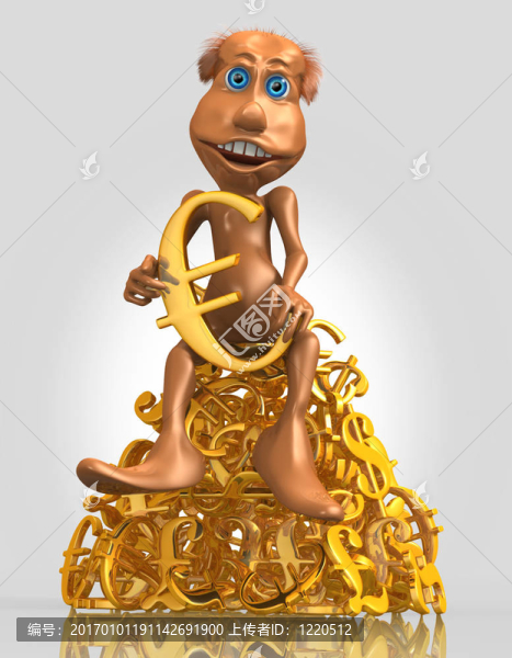 金色的歐元符號3D香椿特征