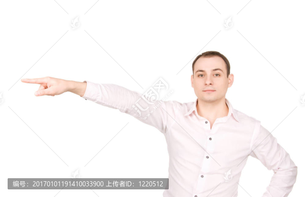 商人指著他的手指