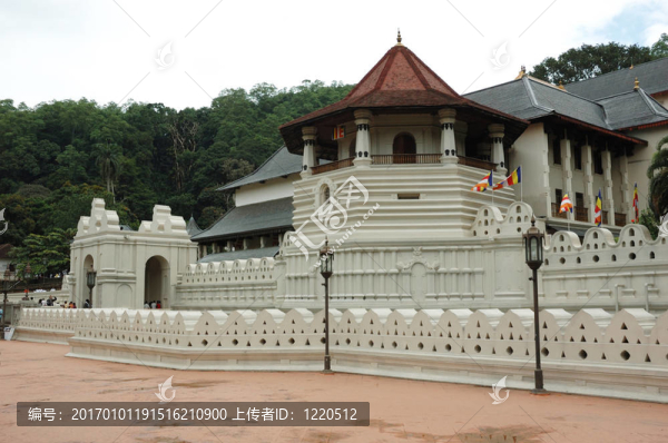 在康提的佛牙著名佛寺；Sri,Lank