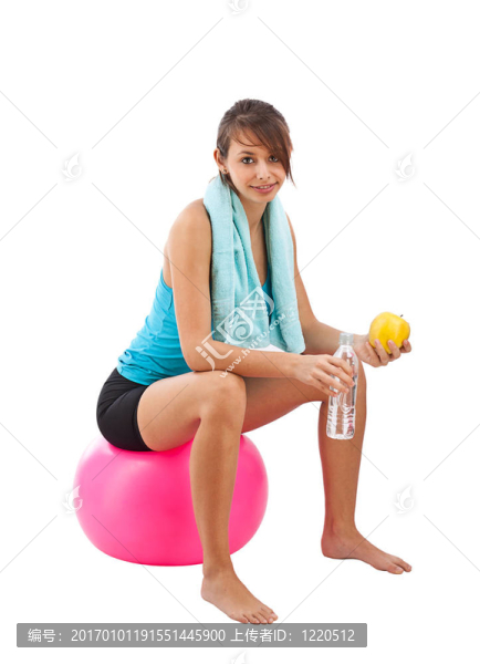 女子健身球